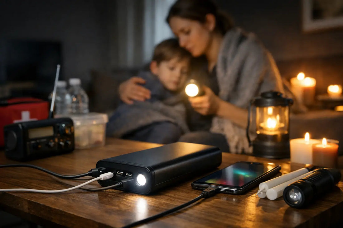 Portabel powerbank för nödlägen i hemmet