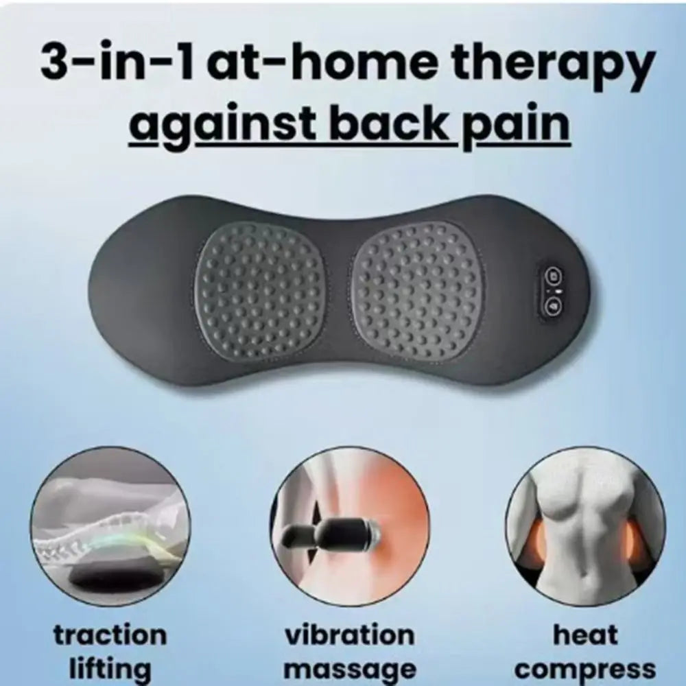 Heating Function 3-in-1 Back Massager Vibrating Massage Multi-functional Electric Lumbar Support Pillow