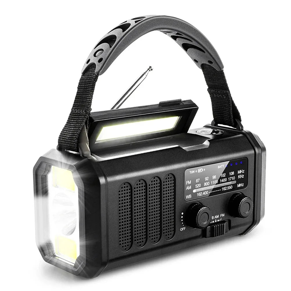 Emergency Solar Hand Crank Radio – 10000mAh Power Bank